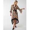 Paisley Wrap Kimono Style Hi Lo Dress