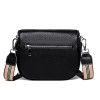 Black Leather Crossbody Fanny Pack