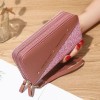 Double Zip Leather Purse