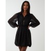 Shirred Waist & Puff Hem Shirt Dress