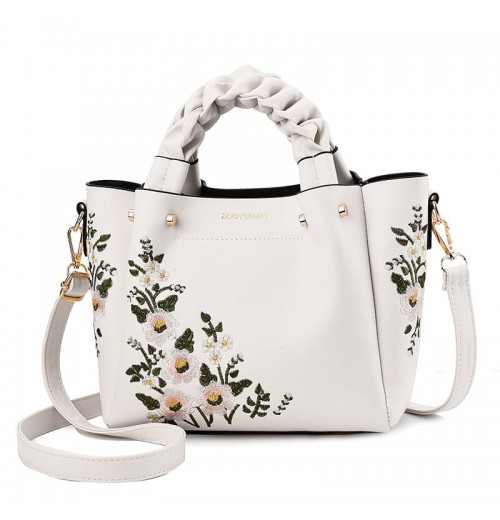 Floral Leather Crossbody Bag