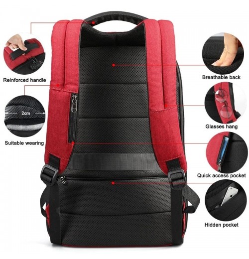 Locking Backpack With USB Charger