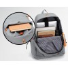 Backpack For Men Grey USB Charger