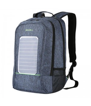 Outdoor Charging Backpack USB Port With Solar Panel