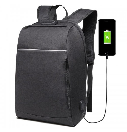 Laptop Backpack With USB Charging Port And Lock